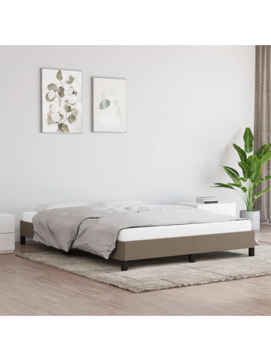 Rám postele bez matrace taupe 140 x 200 cm textil