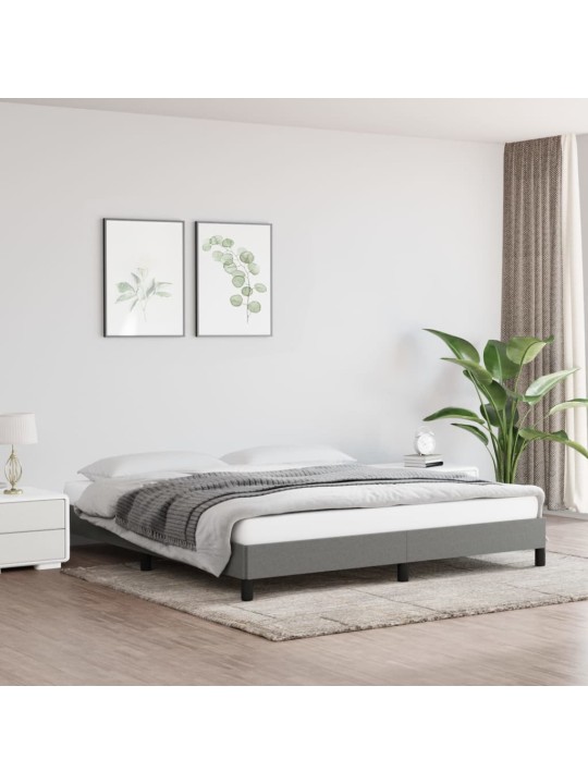 Rám postele bez matrace tmavě šedý 160 x 200 cm textil