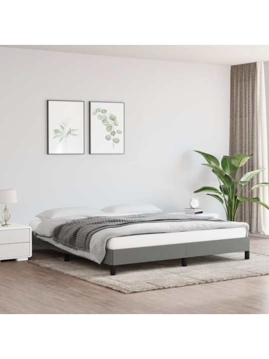 Rám postele bez matrace tmavě šedý 180 x 200 cm textil