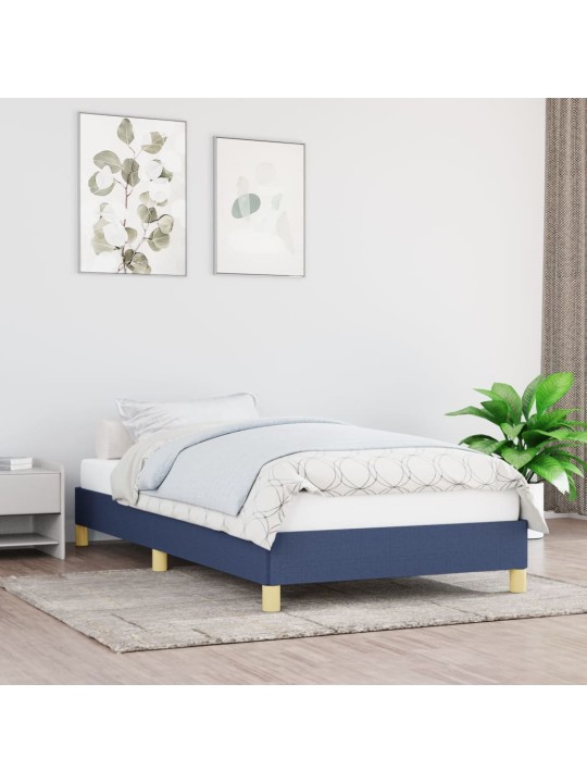 Rám postele bez matrací modrá 80x200 cm textil
