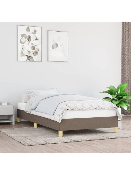 Rám postele bez matrací taupe 90x190 cm textil