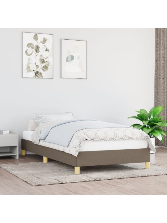 Rám postele bez matrace taupe 100 x 200 cm textil