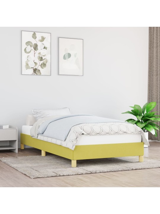 Rám postele bez matrace zelený 100x200 cm textil