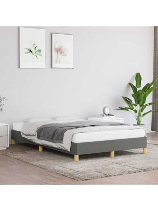 Rám postele bez matrace tmavě šedá 120 x 200 cm textil
