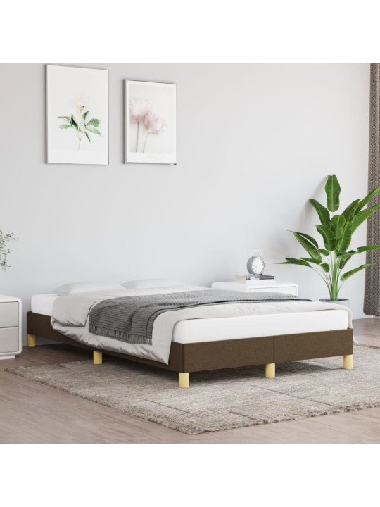 Rám postele bez matrace tmavě hnědá 120 x 200 cm textil