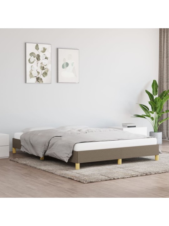 Rám postele bez matrace taupe 160 x 200 cm textil