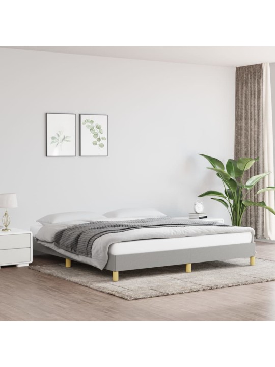 Rám postele bez matrace světle šedý 180 x 200 cm textil