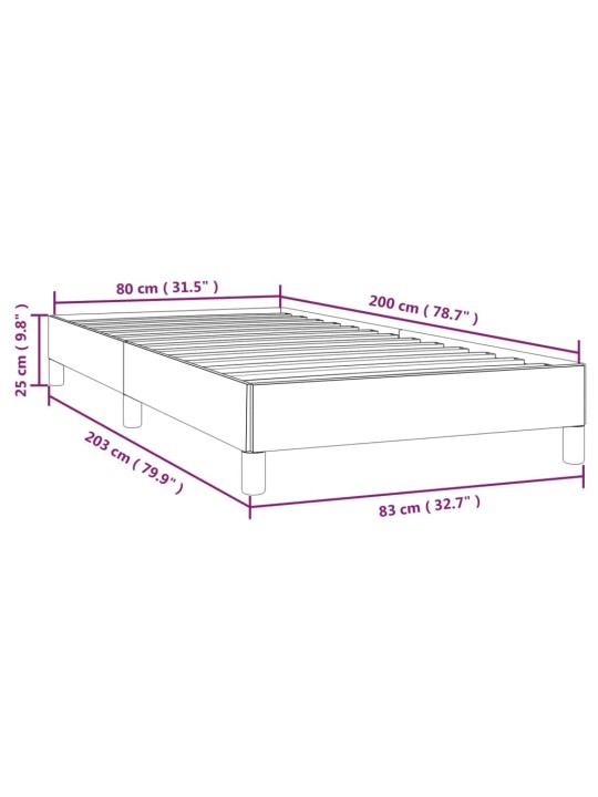 Rám postele černý 80 x 200 cm umělá kůže