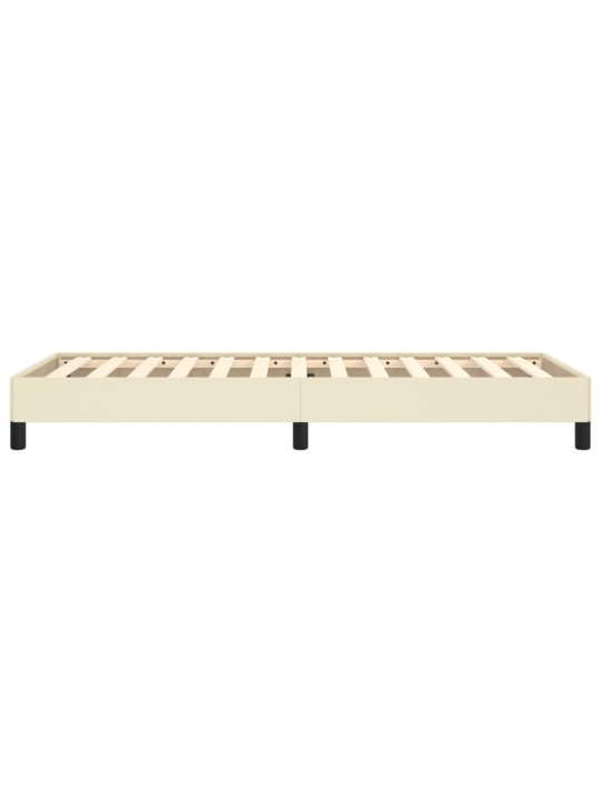 Rám postele krémový 80 x 200 cm umělá kůže