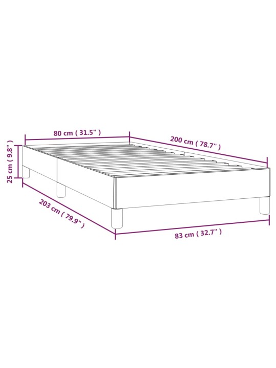 Rám postele krémový 80 x 200 cm umělá kůže