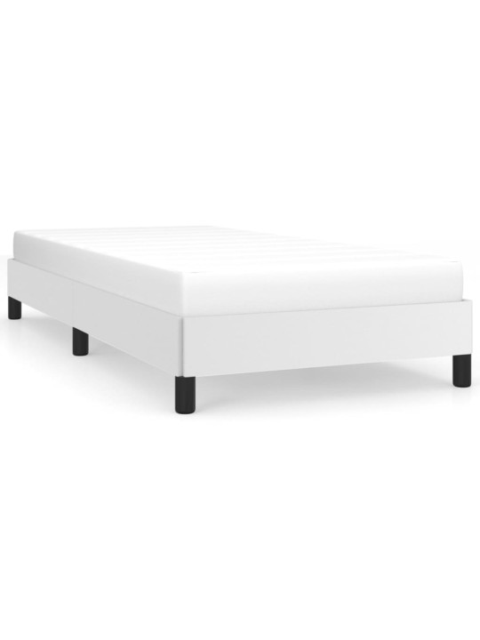 Rám postele bílý 90 x 200 cm umělá kůže