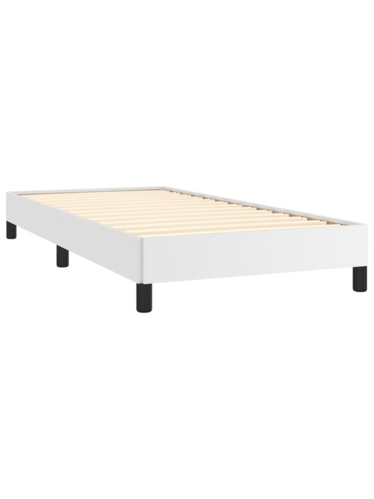 Rám postele bílý 90 x 200 cm umělá kůže