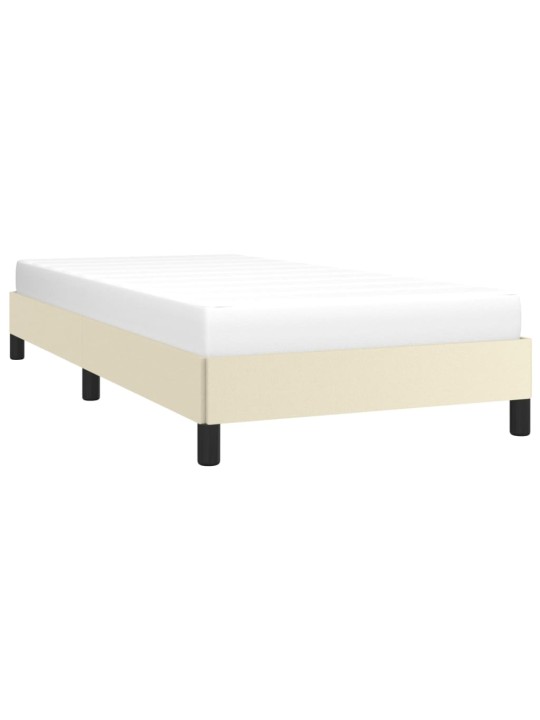 Rám postele krémový 90x200 cm umělá kůže