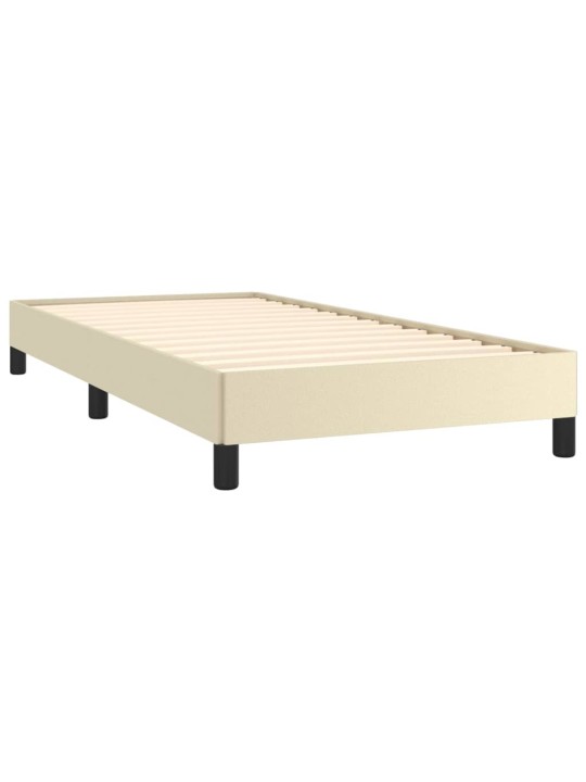 Rám postele krémový 90x200 cm umělá kůže