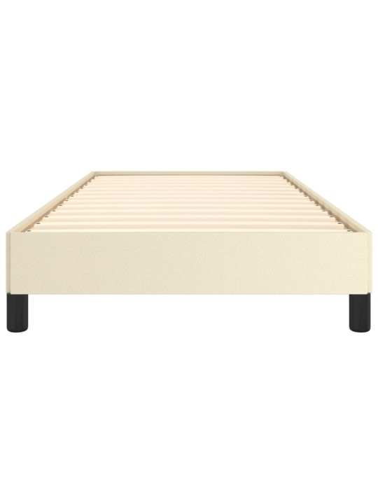 Rám postele krémový 90x200 cm umělá kůže