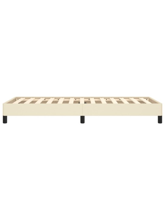 Rám postele krémový 90x200 cm umělá kůže