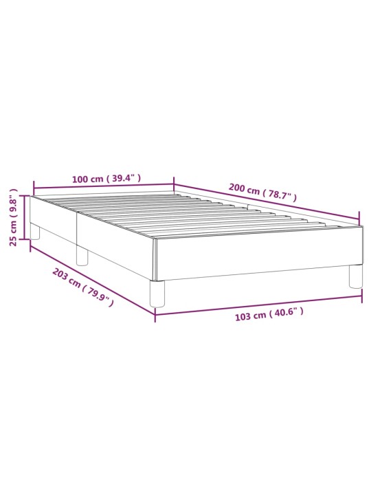 Rám postele bílá 100 x 200 cm umělá kůže