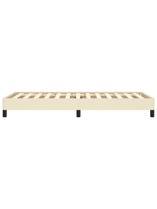 Rám postele krémová 100 x 200 cm umělá kůže