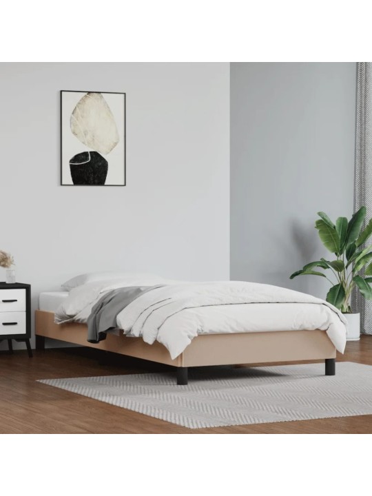 Rám postele cappuccino 100x200 cm umělá kůže