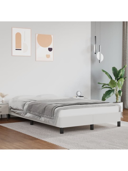 Rám postele bílý 120 x 200 cm umělá kůže