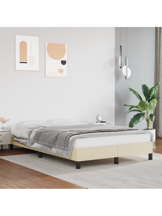 Rám postele krémový 120x200 cm umělá kůže