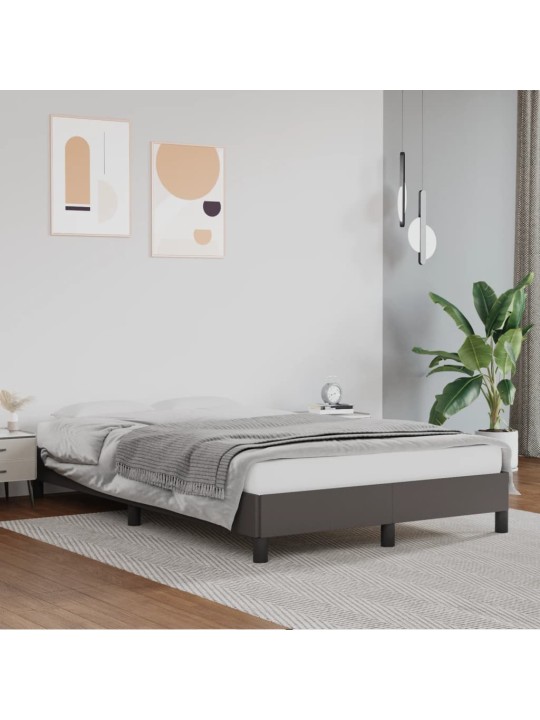 Rám postele šedý 120 x 200 cm umělá kůže