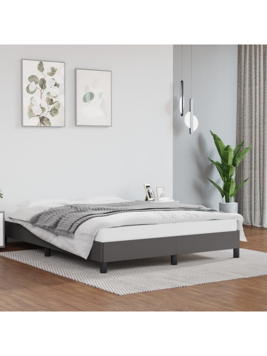 Rám postele šedá 140 x 190 cm umělá kůže