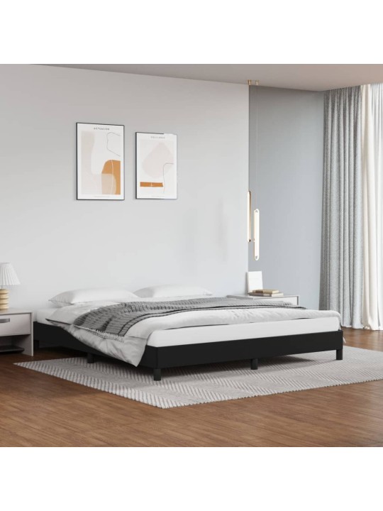 Rám postele černá 160 x 200 cm umělá kůže