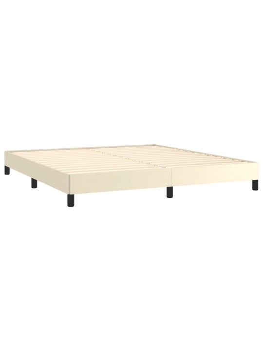 Rám postele krémový 160x200 cm umělá kůže