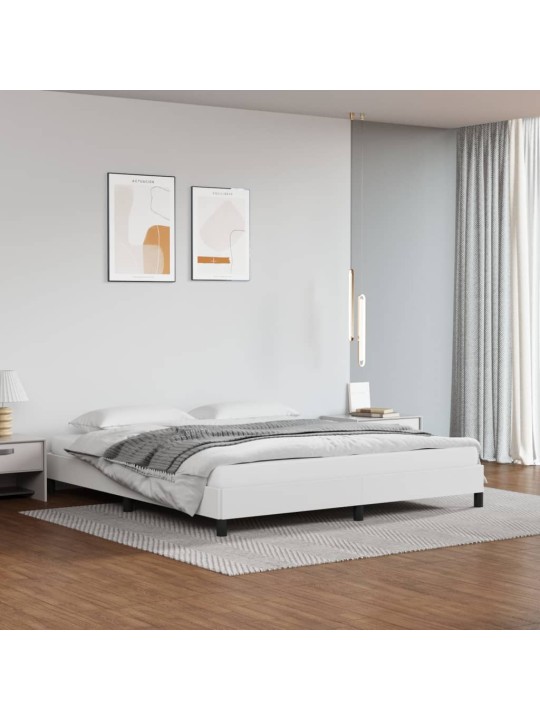 Rám postele bílá 180 x 200 cm umělá kůže