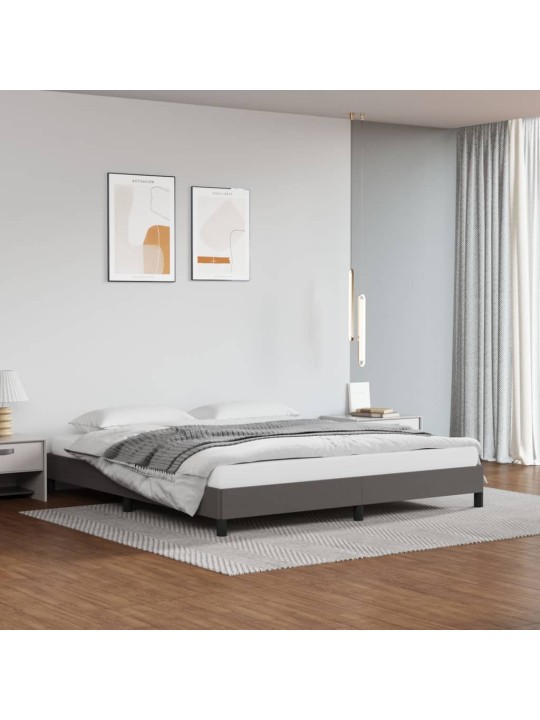 Rám postele šedá 180 x 200 cm umělá kůže