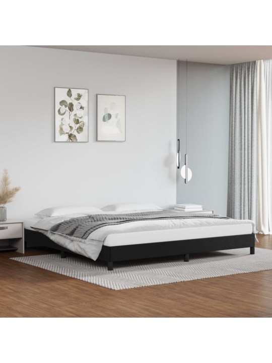 Rám postele černá 200 x 200 cm umělá kůže