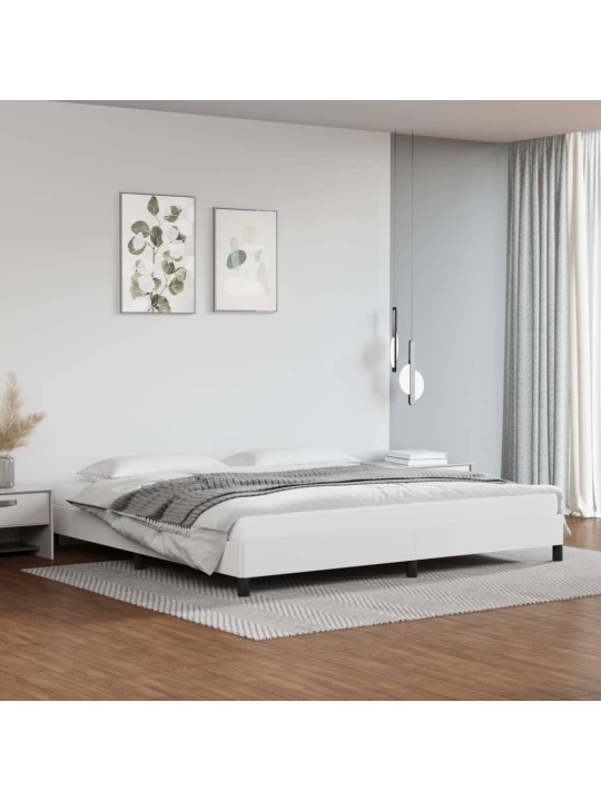 Rám postele bílá 200 x 200 cm umělá kůže
