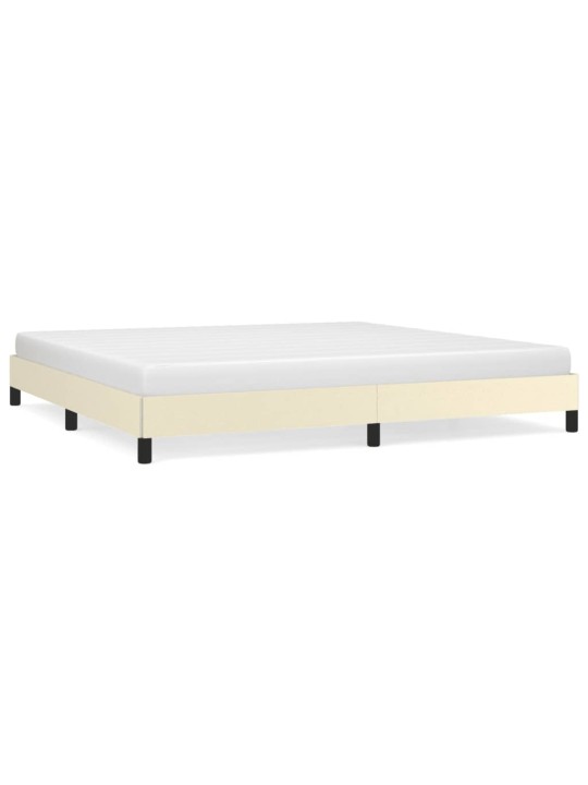 Rám postele krémová 200 x 200 cm umělá kůže