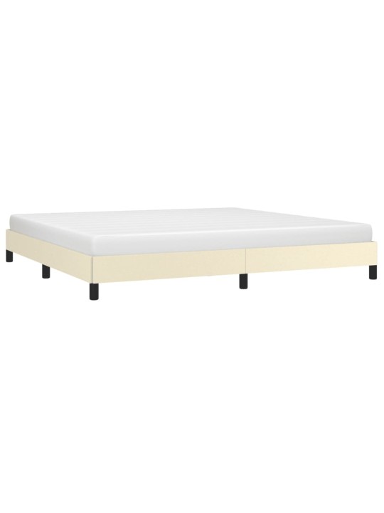 Rám postele krémová 200 x 200 cm umělá kůže