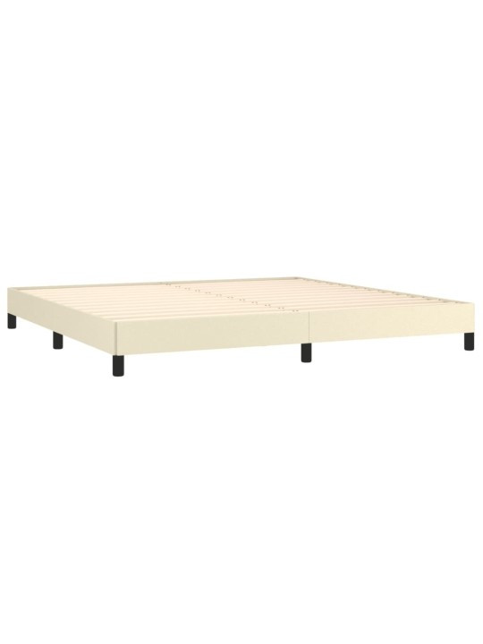 Rám postele krémová 200 x 200 cm umělá kůže