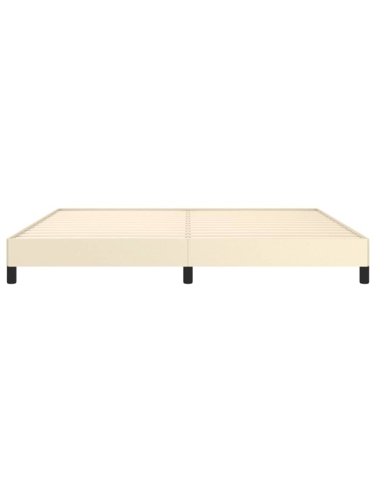 Rám postele krémová 200 x 200 cm umělá kůže