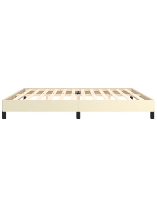 Rám postele krémová 200 x 200 cm umělá kůže