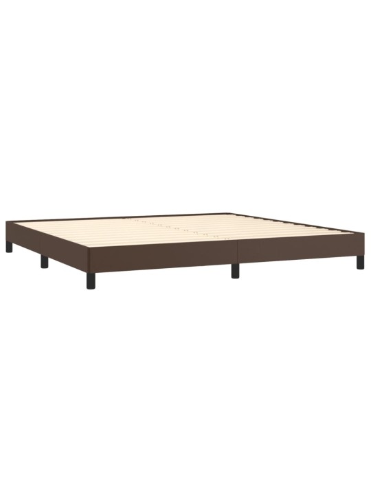 Rám postele hnědá 200 x 200 cm umělá kůže