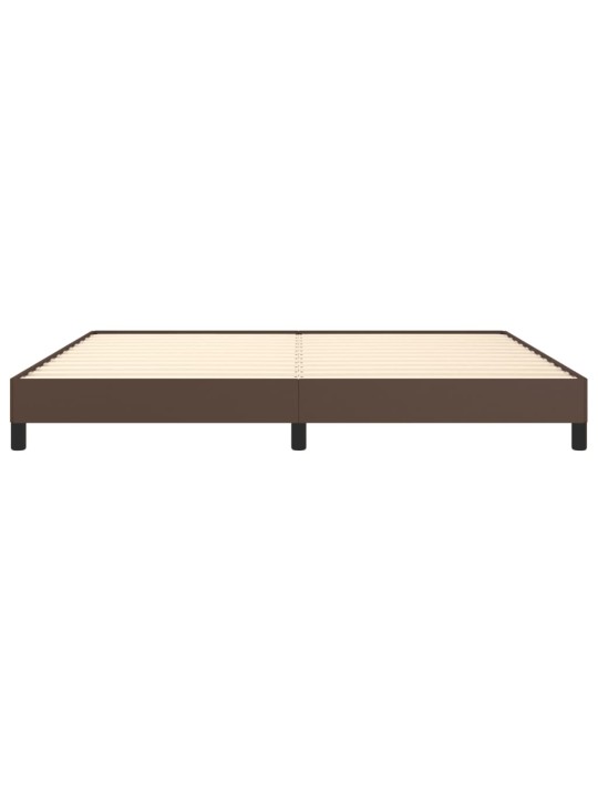 Rám postele hnědá 200 x 200 cm umělá kůže