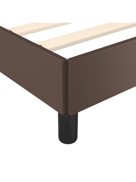Rám postele hnědá 200 x 200 cm umělá kůže