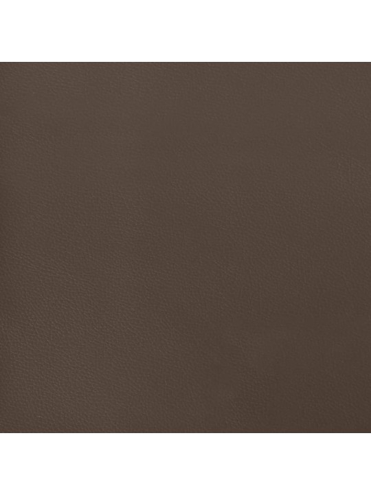 Rám postele hnědá 200 x 200 cm umělá kůže