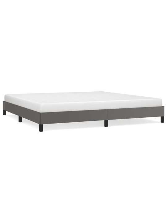 Rám postele šedá 200 x 200 cm umělá kůže