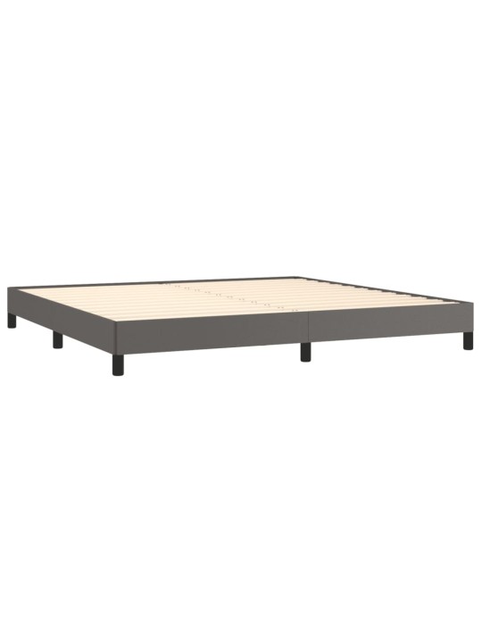 Rám postele šedá 200 x 200 cm umělá kůže