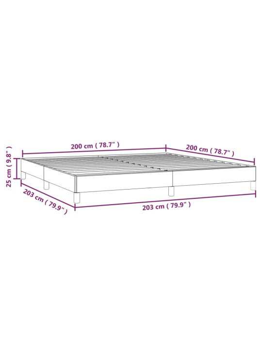 Rám postele šedá 200 x 200 cm umělá kůže