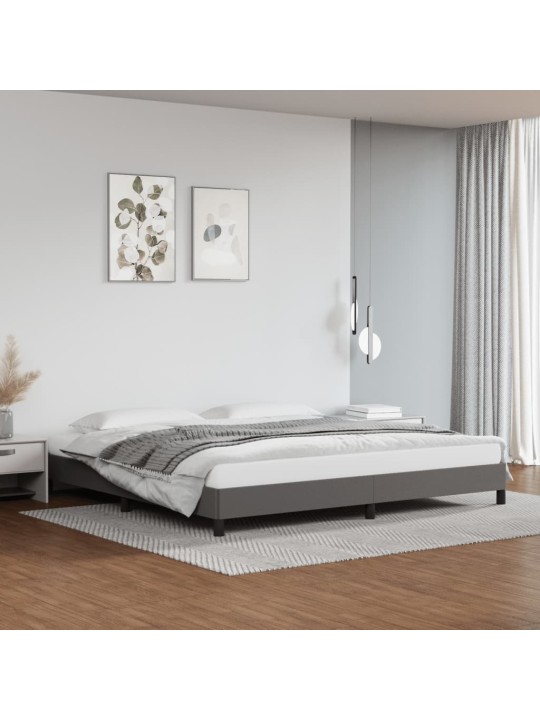 Rám postele šedá 200 x 200 cm umělá kůže