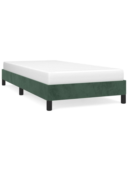 Rám postele bez matrace tmavě zelená 80 x 200 cm samet