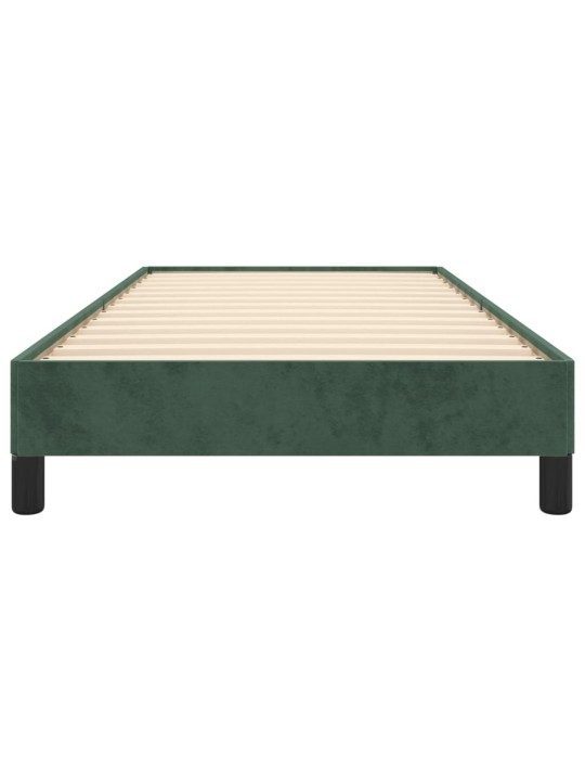 Rám postele bez matrace tmavě zelená 80 x 200 cm samet
