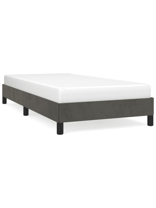 Rám postele bez matrace tmavě šedý 90 x 200 cm samet
