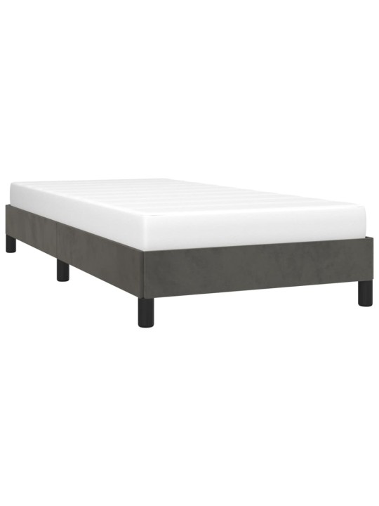Rám postele bez matrace tmavě šedý 90 x 200 cm samet